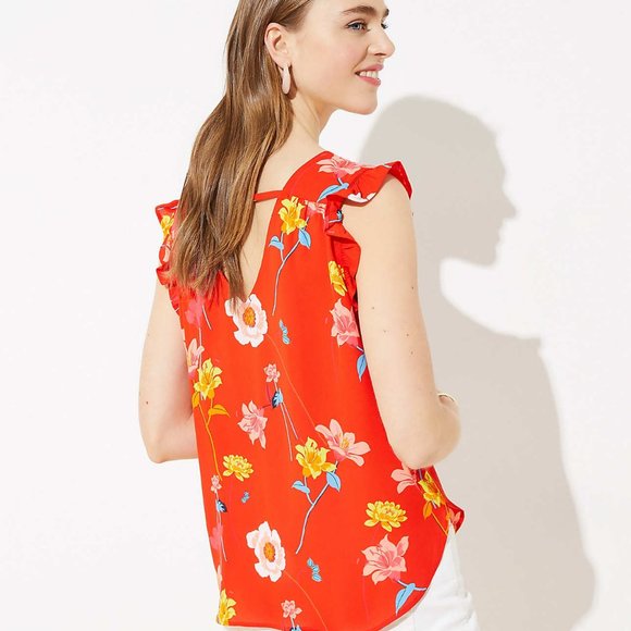 LOFT | Lily Bar Back Flutter Shell - Picture 2 of 6